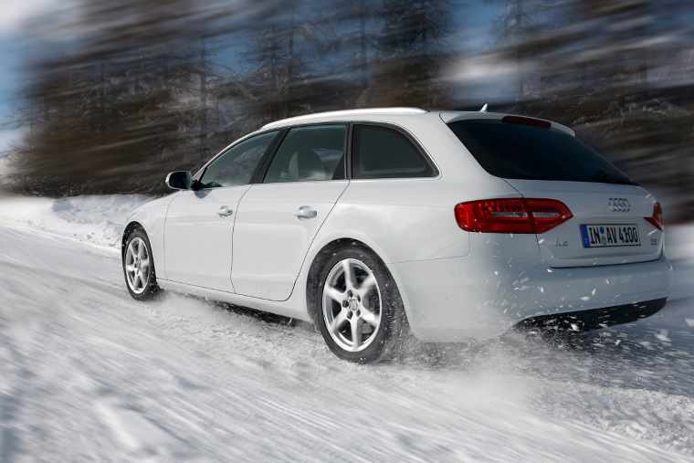 Audi driving in snow