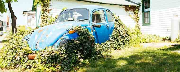 Rusty volkswagen beetle