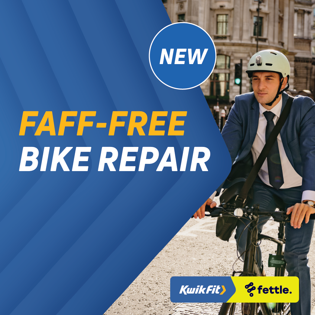 Kwik Fit now offers bike repairs and servicing at select locations in partnership with Fettle - the experts in faff-free bike repair