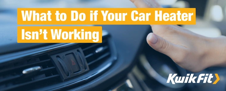 Hand placed near a car's heater vents to see if they're working.