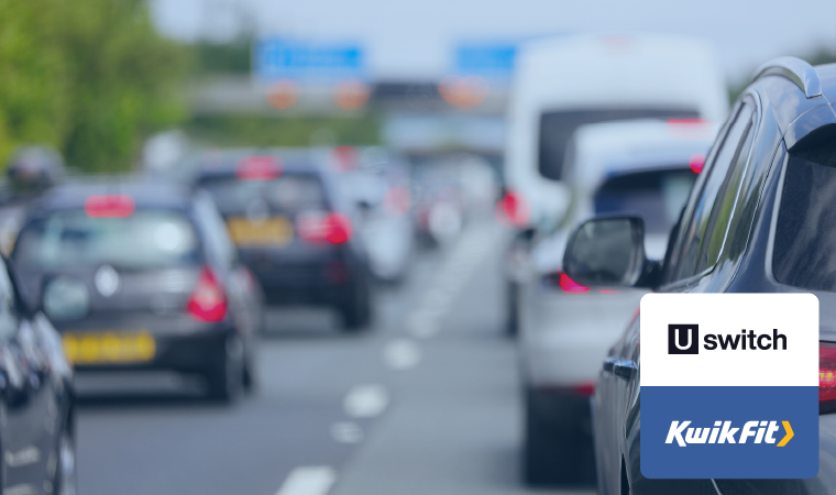 A close up of traffic on a UK motorway.